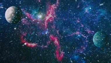 Chaotic space background. High quality space background. The elements of this image furnished by NASA.