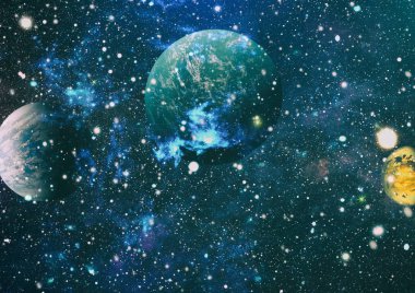 Cosmic galaxy background with nebula in deep space many light years far from planet Earth. Elements of this image furnished by NASA.