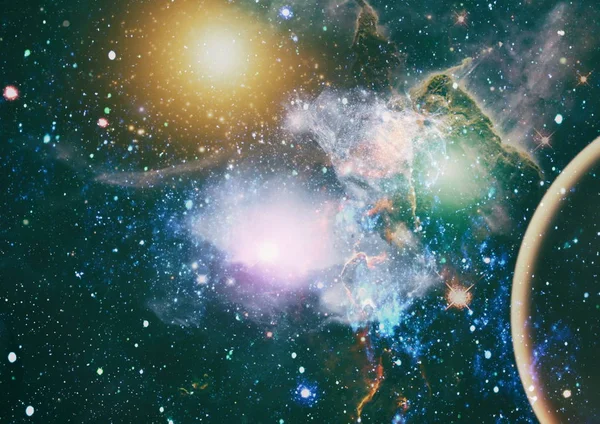 Fundo galáxia cósmica com nebulosa no espaço profundo muitos anos-luz longe do planeta Terra. Elementos desta imagem fornecidos pela NASA . — Fotografia de Stock