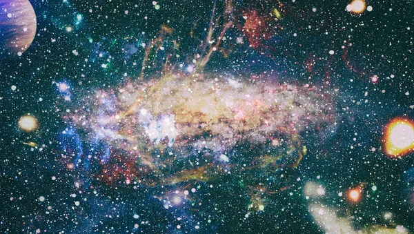 Background of the universe. Star cluster and nebula - A cloud in space. Abstract astronomical galaxy. Elements of this image furnished by NASA. — Stock Photo, Image