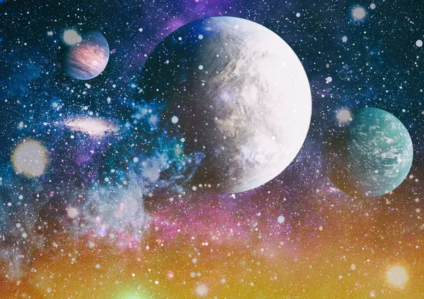 Achtergrond van het heelal. Sterrenhoop en nevel - een wolk in de ruimte. Abstracte astronomische galaxy. Elementen van dit beeld ingericht door Nasa. — Stockfoto