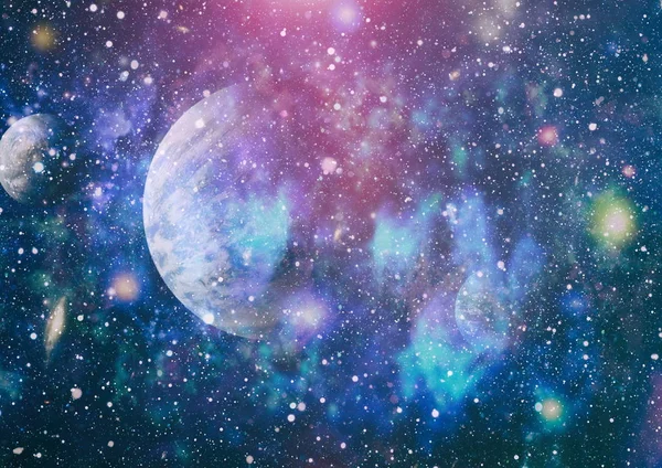 宇宙の背景。星団と星雲 - スペースの雲。抽象的な天文学的な銀河。Nasa から提供されたこのイメージの要素. — ストック写真