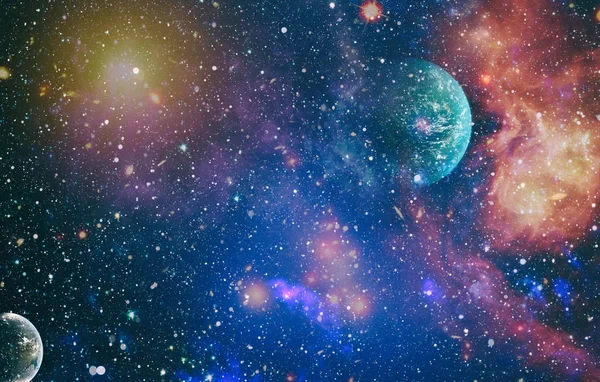 Fiery explosion in space. Colorful deep space. Universe concept background. Elements of this image furnished by NASA — 스톡 사진