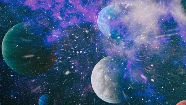 Explosão de fogo no espaço. Espaço profundo colorido. Concepção do universo. Elementos desta imagem fornecidos pela NASA — Fotografia de Stock
