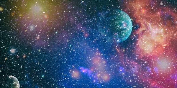 Yüksek çözünürlüklü yıldız alanı, renkli gece gökyüzü alanı. Nebula ve uzaydaki galaksiler. Astronomi kavramı arka plan. Nasa tarafından döşenmiş bu görüntünün elemanları — Stok fotoğraf