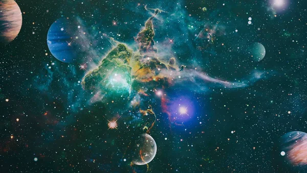 High Definition Star veld, kleurrijke nachtelijke hemel ruimte. Nevel en melkwegstelsels in de ruimte. Achtergrond van het astronomie concept. Elementen van deze afbeelding ingericht door NASA — Stockfoto