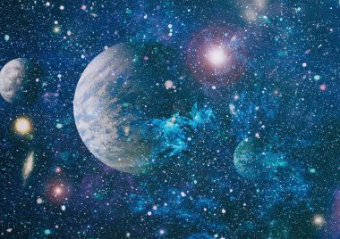 Kaotik uzay arka plan. Nasa tarafından döşenmiş bu görüntü unsurları.