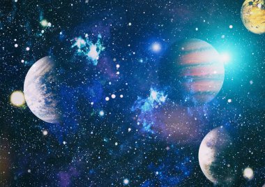 Kaotik uzay arka plan. Nasa tarafından döşenmiş bu görüntü unsurları.