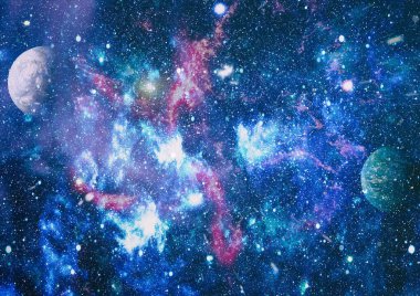 Kaotik uzay arka plan. Nasa tarafından döşenmiş bu görüntü unsurları.