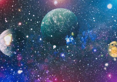 Derin uzay. Yüksek çözünürlüklü bilim kurgu fantezisi duvar kağıdı için idealdir. Bu görüntünün elementleri NASA tarafından desteklenmektedir