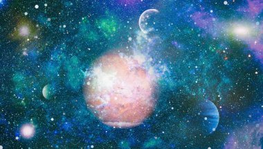 Derin uzay. Yüksek çözünürlüklü bilim kurgu fantezisi duvar kağıdı için idealdir. Bu görüntünün elementleri NASA tarafından desteklenmektedir