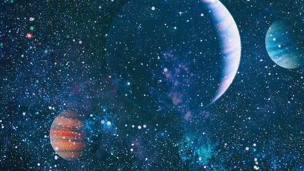 Obří Zářící Mlhovina Vesmírné Pozadí Červenou Mlhovinou Hvězdami Prvky Tohoto — Stock fotografie