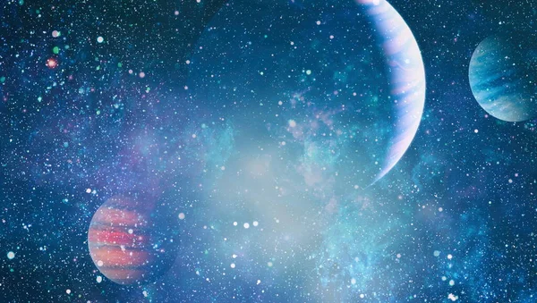 Parlayan dev nebula. Kırmızı nebula ve yıldızlı uzay arkaplanı. Bu görüntünün elementleri NASA tarafından desteklenmektedir.