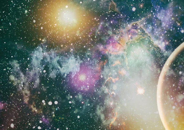 Nebuloasă Strălucitoare Uriaşă Fundal Spațial Nebuloasă Roșie Stele Elemente Ale — Fotografie, imagine de stoc