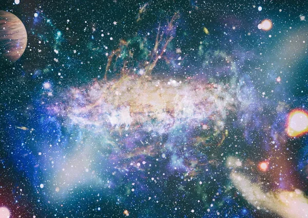 Nebulosa Brilhante Gigante Fundo Espacial Com Nebulosa Vermelha Estrelas Elementos — Fotografia de Stock