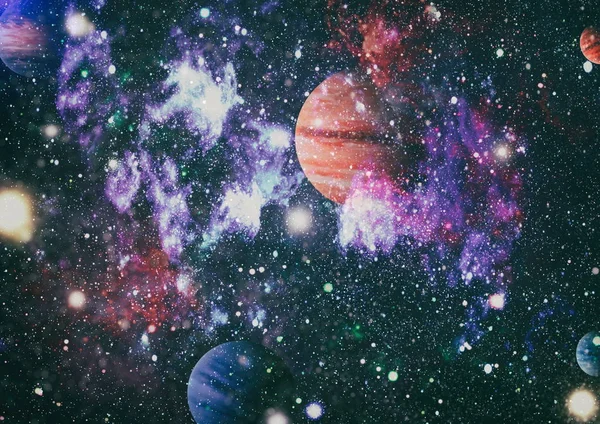 Nébuleuse Brillante Géante Fond Spatial Avec Nébuleuse Rouge Étoiles Éléments — Photo