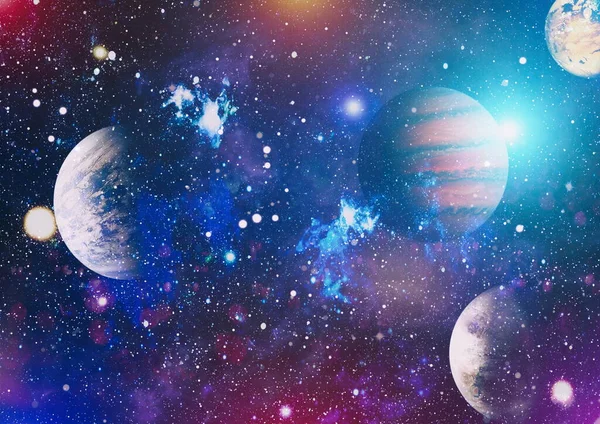Olbrzymia Świecąca Mgławica Kosmiczne Tło Czerwoną Mgławicą Gwiazdami Elementy Tego — Zdjęcie stockowe