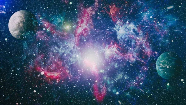 Nebulosa Gigante Brillante Fondo Espacial Con Nebulosa Roja Estrellas Elementos — Foto de Stock