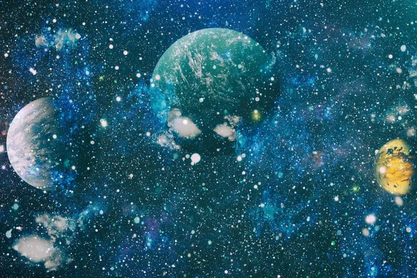 Abstrakta Ljusa Färgglada Universum Nebulosa Stjärnklara Natthimlen Regnbågens Färger Multicolor — Stockfoto