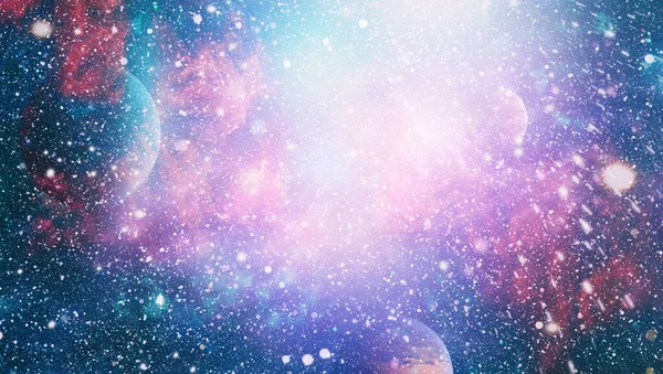 Анотація Яскраві Барвисті Всесвіту Туманність Ніч Зоряне Небо Кольори Веселки — стокове фото