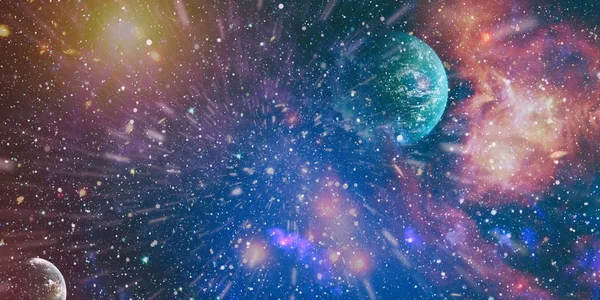 Háttérben Univerzum Csillaghalmaz Köd Egy Felhő Térben Absztrakt Csillagászati Galaxis — Stock Fotó