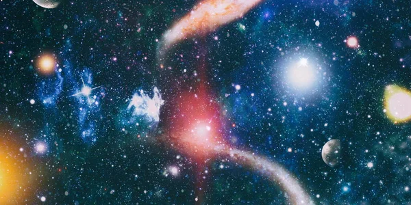 Contexte Univers Amas Étoiles Nébuleuse Nuage Dans Espace Galaxie Astronomique — Photo