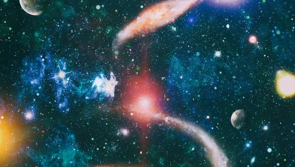 Baggrund Universet Stjernehob Stjernetåge Sky Rummet Abstrakt Astronomisk Galakse Elementer - Stock-foto