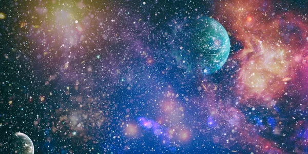 Bakgrund Universum Stjärnhop Och Nebula Ett Moln Rymden Abstrakta Astronomiska — Stockfoto