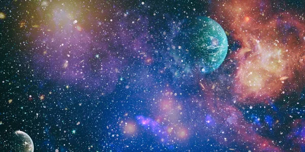 Sfondo Dell Universo Ammasso Stellare Nebulosa Una Nuvola Nello Spazio — Foto Stock