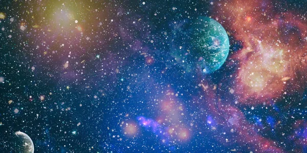 Hintergrund Des Universums Sternenhaufen Und Nebel Eine Wolke All Abstrakte — Stockfoto