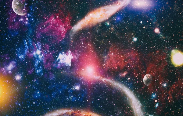 Υπόβαθρο Του Σύμπαντος Σύμπλεγμα Αστέρων Και Νεφέλωμα Ένα Σύννεφο Στο — Φωτογραφία Αρχείου