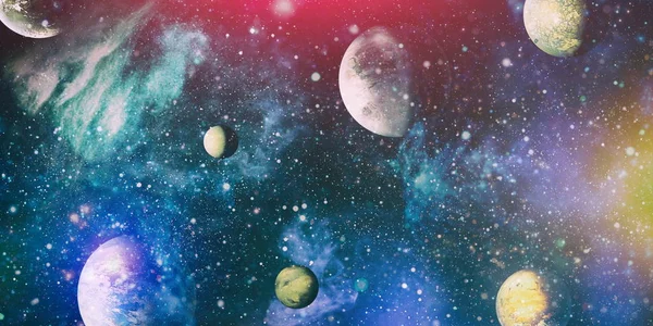 นหล งของจ กรวาล มดาวและเนบ วลา เมฆในอวกาศ กาแล ดาราศาสตร นามธรรม องค — ภาพถ่ายสต็อก