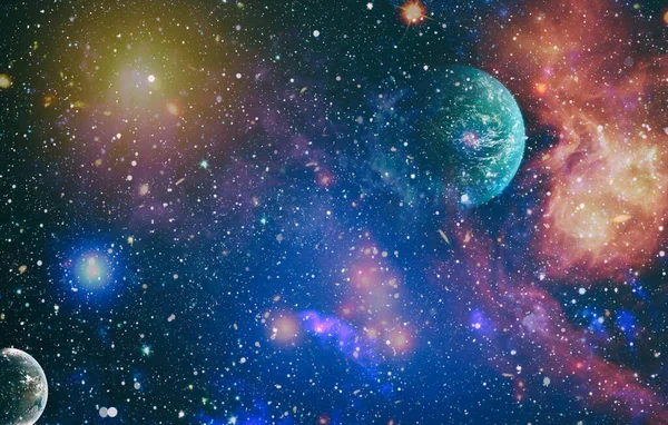 Contexte Univers Amas Étoiles Nébuleuse Nuage Dans Espace Galaxie Astronomique — Photo