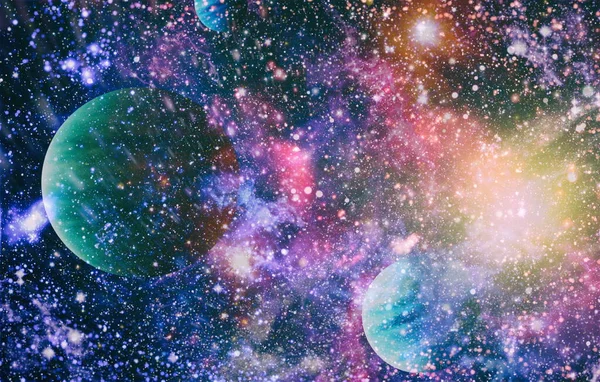 Fondo Del Universo Cluster Estelar Nebulosa Una Nube Espacio Galaxia — Foto de Stock