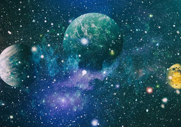 Futuristické Abstraktní Vesmírné Pozadí Noční Obloha Hvězdami Mlhovinou Prvky Tohoto — Stock fotografie