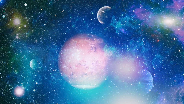 Futurista Abstrato Espaço Fundo Céu Noturno Com Estrelas Nebulosa Elementos — Fotografia de Stock