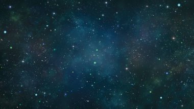 Nebula ve yıldızlarla dolu bir arka plan. Gece Gökyüzü ve Samanyolu