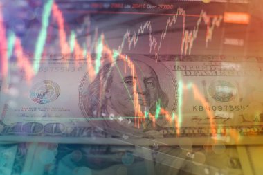 İşadamı, Altın Piyasası, Eski Pazar ve Ticaret Piyasası için yatırım grafikleri analizi üzerinde çalışıyor.