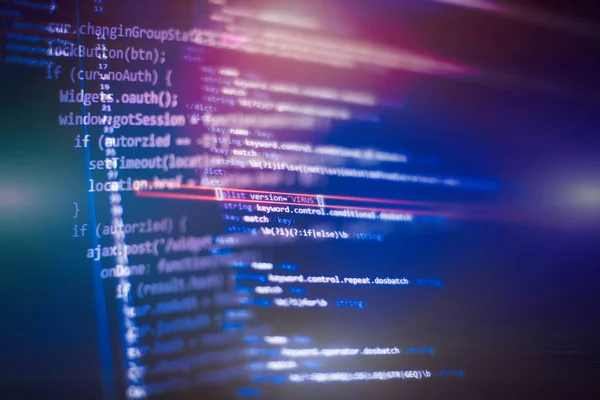 Software Developer Programming Code Abstract Computer Script Code — Stock Photo, Image