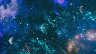 Uzayda güzel bir galaksi. Kara delik. Bu görüntünün elementleri Nasa tarafından döşenmiştir.