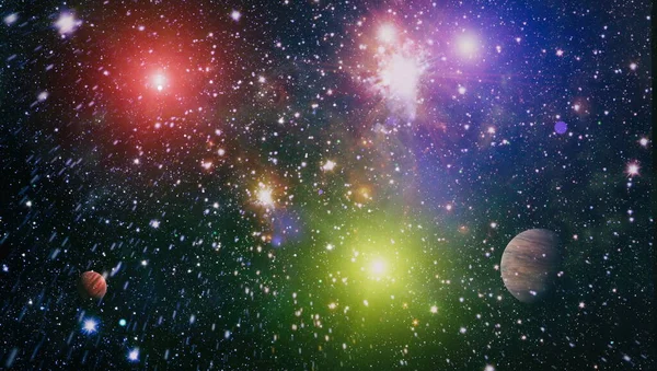 Galax Yttre Rymden Nebulosa Och Öppna Kluster Stjärnor Universum Delar — Stockfoto