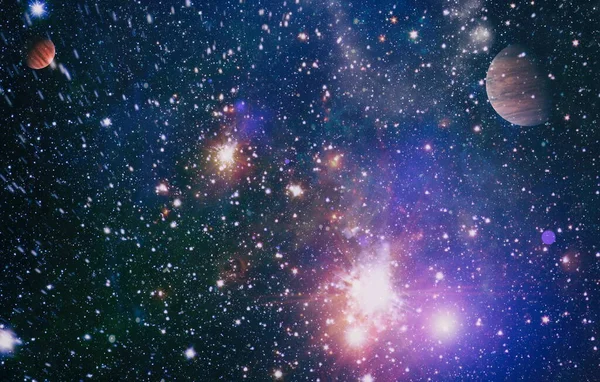 Galaxis Világűrben Csillagköd Nyílt Csillaghalmaz Univerzumban Elemei Ezt Képet Által — Stock Fotó