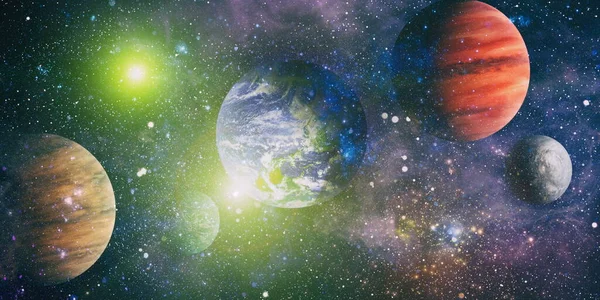 Galassie Nebulose Stelle Universo Luminosi Sfondi Colorati Elementi Questa Immagine — Foto Stock