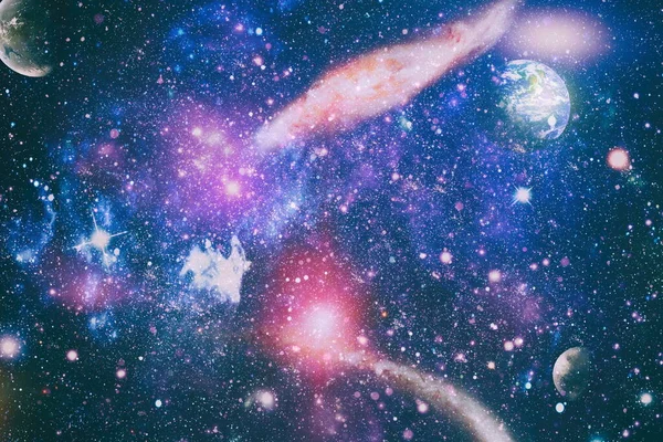 Utrymme Galaxen Atmosfär Med Stjärnor Mörk Bakgrund Delar Denna Bild — Stockfoto