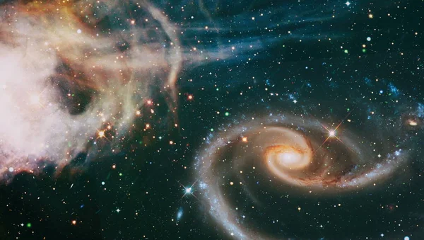 Nebulosa Campo Estrellado Contra Espacio Elementos Esta Imagen Proporcionados Por — Foto de Stock