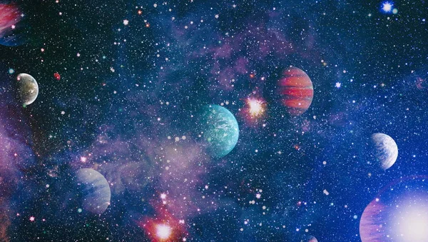Mgławica Pole Gwiazd Przeciwko Kosmosowi Elementy Tego Obrazu Dostarczone Przez — Zdjęcie stockowe