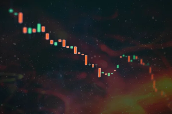 Koronavirüs Değişiminin Düşüşü Forx Ticaret Grafiği Şamdan Şeması Finansal Yatırım — Stok fotoğraf