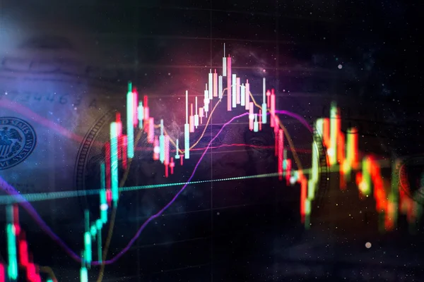 Abstrakter Hintergrund Mit Diagrammdiagramm Finanzen Geschäftskonzept — Stockfoto