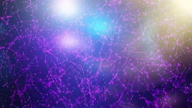 Mavi şehir arka planında küresel ağ bağlantısı ve veri alışverişi, İnternet iletişimi.