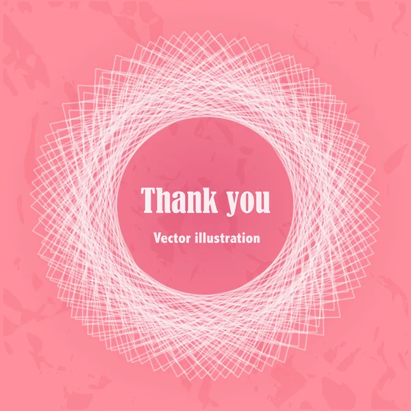 Thank you card. Abstract background. Vector illustration. — Stock Vector